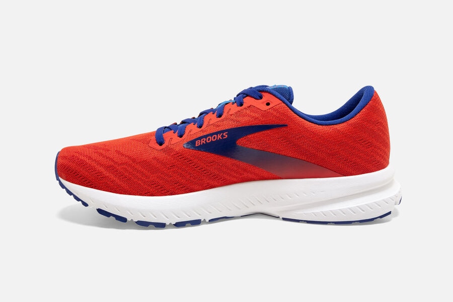 Launch 7 Road Brooks Running Shoes NZ Mens - Orange/Blue - IREUQM-518